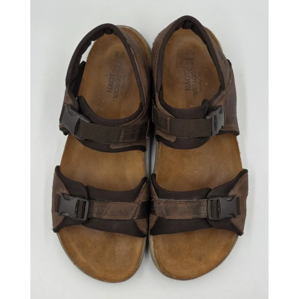Naot Lappland Brown Slingback Strap Comfort Shoe Gorpcore Sandals Men 13 Israel